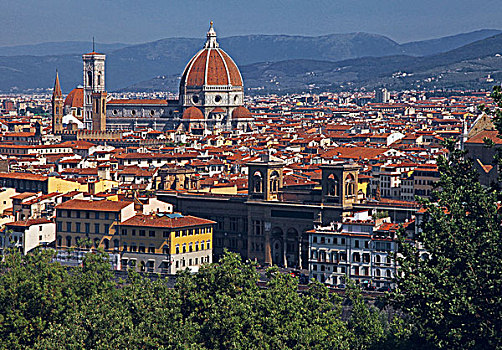 从米开朗基罗广场,piazzalemichelangelo,眺望佛罗伦萨老城