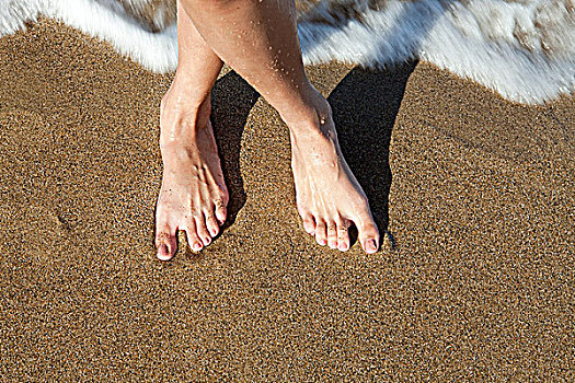赤脚,沙滩