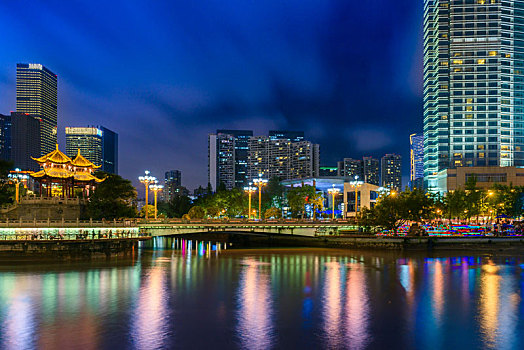 成都,合江亭,九眼廊桥,安顺廊桥,夜景风光,中国画,夜景,风光,成都夜景,成都合江亭,慢门夜景,倒影,城市风光,城市夜景,慢门摄影,慢门,湖泊,河流,城市夜景风光