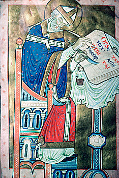 12世纪,插画,坎特伯雷大主教,艺术家,未知