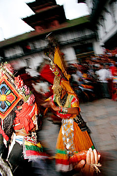 尼泊尔加德满都的民族活动