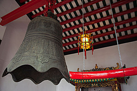 历史,青铜,钟,悬挂,神祠,掸邦,庙宇,新界,香港