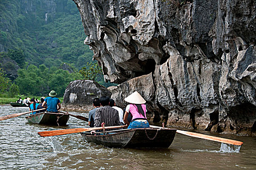 游客,划艇,河,越南