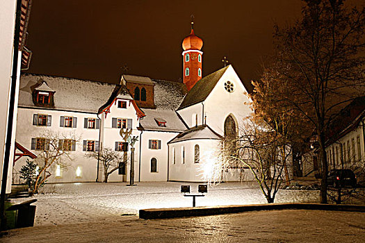 教堂,学校,阿尔皋,瑞士,欧洲