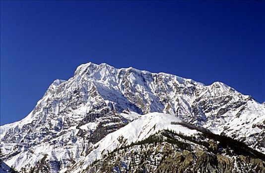安娜普纳,顶峰,地区,喜马拉雅山,尼泊尔,亚洲