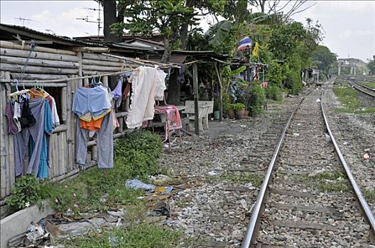 居民,贫民窟,生活方式,垃圾,再循环,穷,乡村,泰国,亚洲