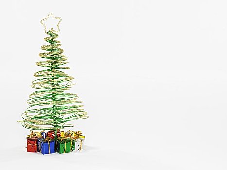 礼物,微型,圣诞树