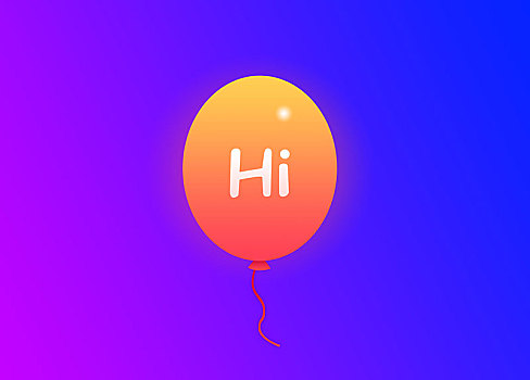 彩色气球hi