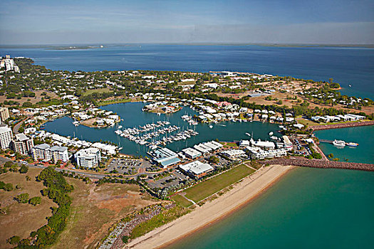 湾,码头,达尔文市,北领地州,澳大利亚,俯视