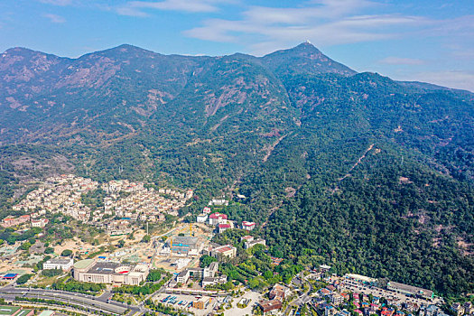 航拍福建福州鼓山风景名胜区