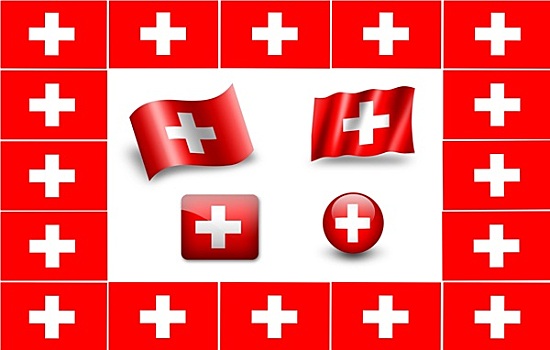 旗帜,瑞士,象征,框