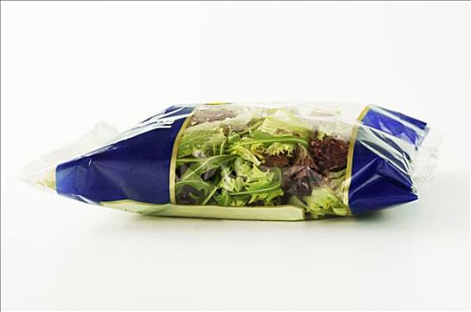 塑料袋,什锦沙拉,叶子