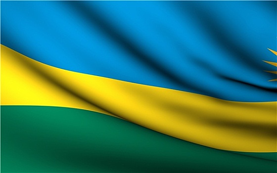 飞,旗帜,卢旺达,国家,收集