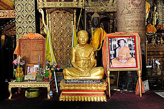 泰国寺庙,皮带,寺庙,琅勃拉邦,老挝,东南亚,亚洲