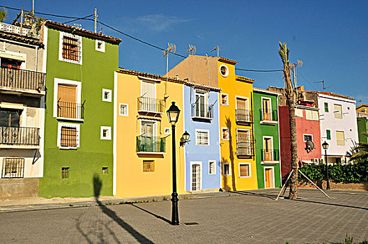彩色,白色海岸,西班牙,欧洲