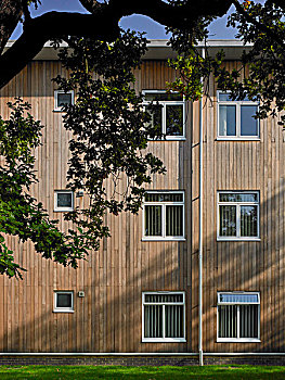户外,建筑,窗户,菩提树,住宿,特别,学校,视障,孩子,伦敦,2004年