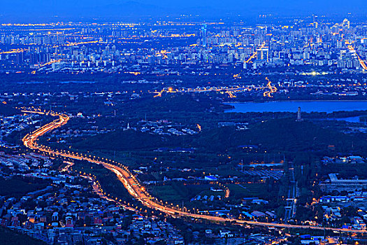 香山俯瞰夜景