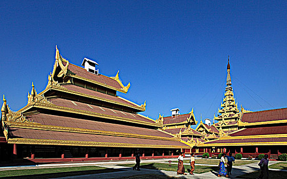 缅甸,曼德勒,宫殿
