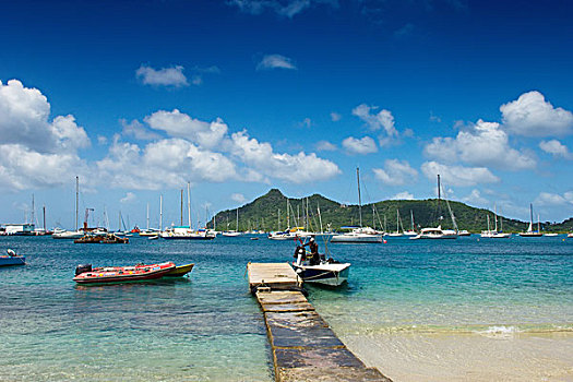 码头,船,湾,格林纳达,加勒比海