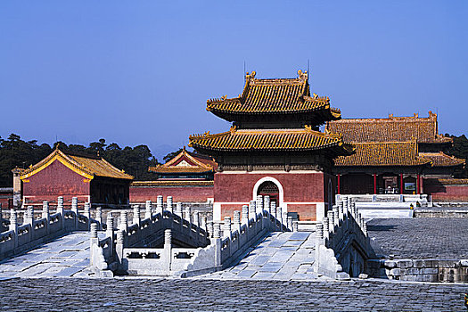 步行桥,正面,陵墓,西部,清朝,河北,中国