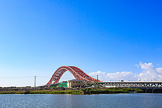 红桥,桥梁,水面