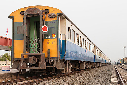 铁路,列车,车站,泰国,亚洲