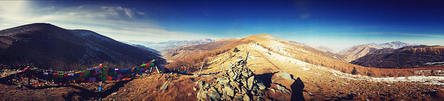 山西五台山东台北台风光全景