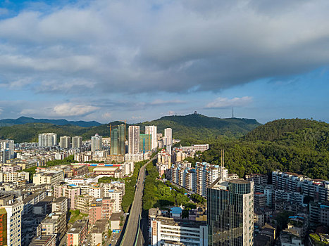 广东省惠州市惠城区市区城市建筑航拍风光