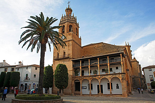 历史,圣玛丽亚教堂,隆达,安达卢西亚,西班牙,欧洲