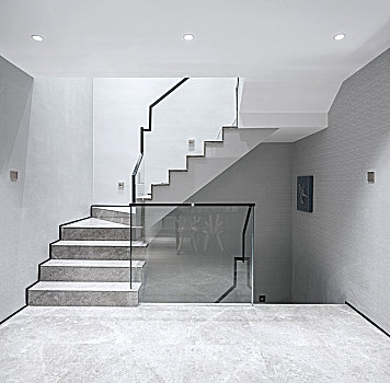 现代室内空间的楼梯扶手