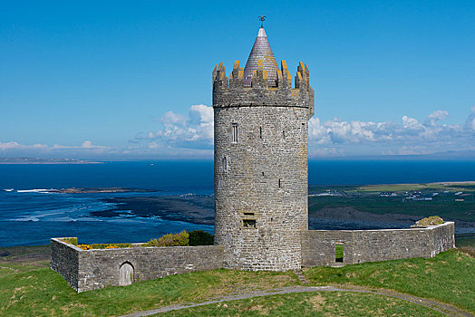 城堡,靠近,杜林,克雷尔县,爱尔兰,欧洲