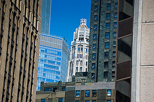 高层建筑,市区,芝加哥,伊利诺斯,美国