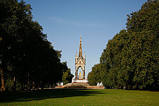 纪念,公园,阿尔伯特亲王纪念碑,肯辛顿花园,伦敦,英格兰