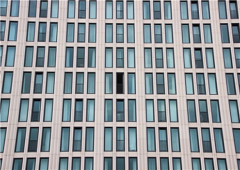 现代建筑,建筑,一个,窗户