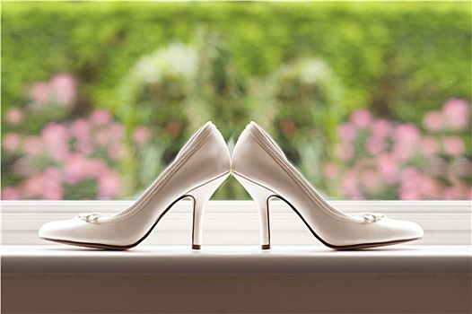 婚礼,鞋,窗