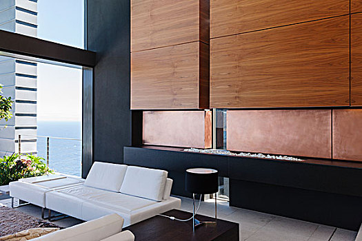 沙发,木板嵌镶,现代生活,房间