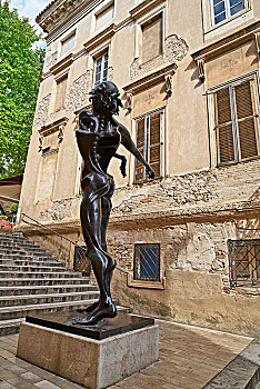 达利,雕塑,费格拉斯,街道,靠近,博物馆,加泰罗尼亚,西班牙