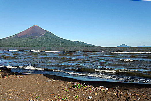 尼加拉瓜湖,岛屿,背影,尼加拉瓜,中美洲
