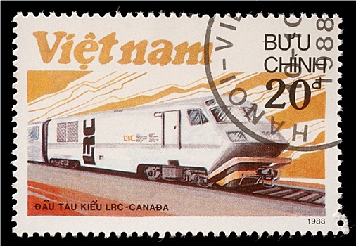 邮票,越南,列车