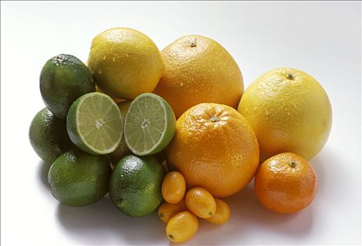 种类,柑橘,柠檬,橙色,柚子,金橘