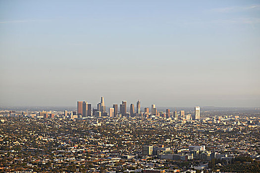 航拍,城市,洛杉矶,美国