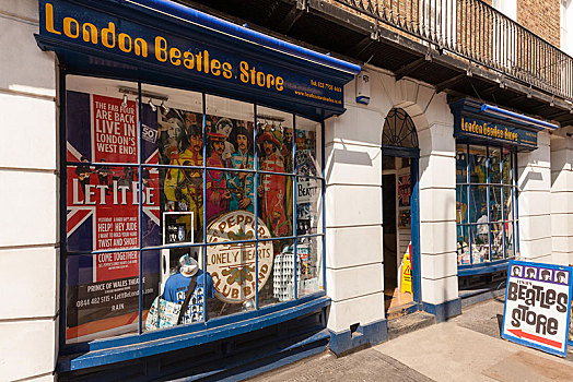 橱窗,伦敦,甲壳虫乐队,商店,做糕点,街道,英格兰,英国,欧洲