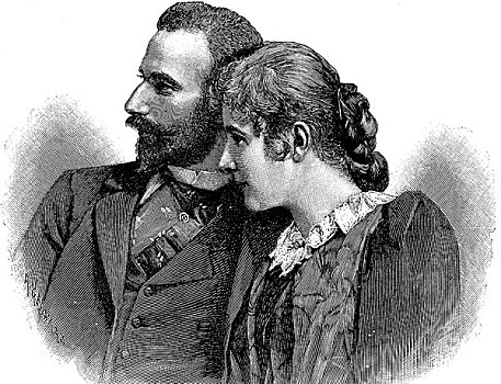 王子,妻子,历史,插画,1893年