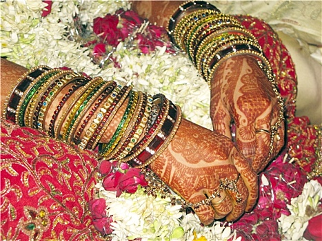 新娘,化妆,印度,婚姻