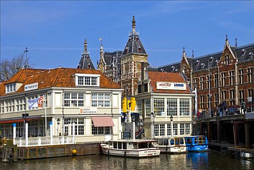火车站,站前广场,港口,建筑,运输,阿姆斯特丹,荷兰,欧洲