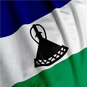 莱索托,旗帜,特写