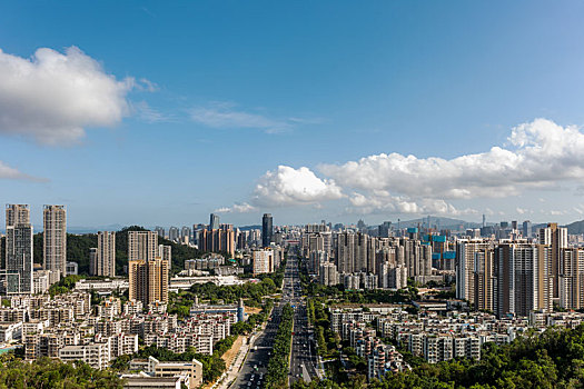 中国珠海拱北城市风光