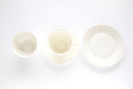 空,白色,盘子,杯子,碗,白色背景,背景