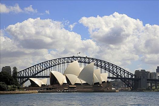 歌剧院,海港大桥,悉尼,新南威尔士,澳大利亚
