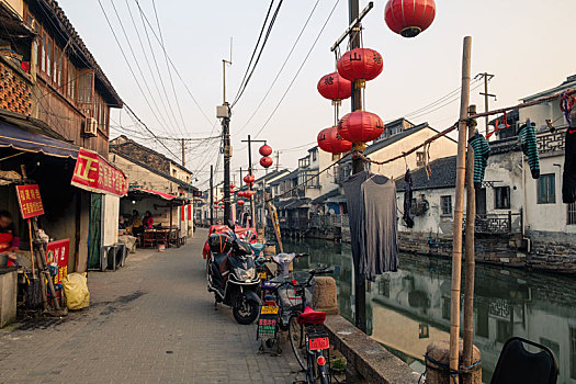 苏州,山塘,早晨